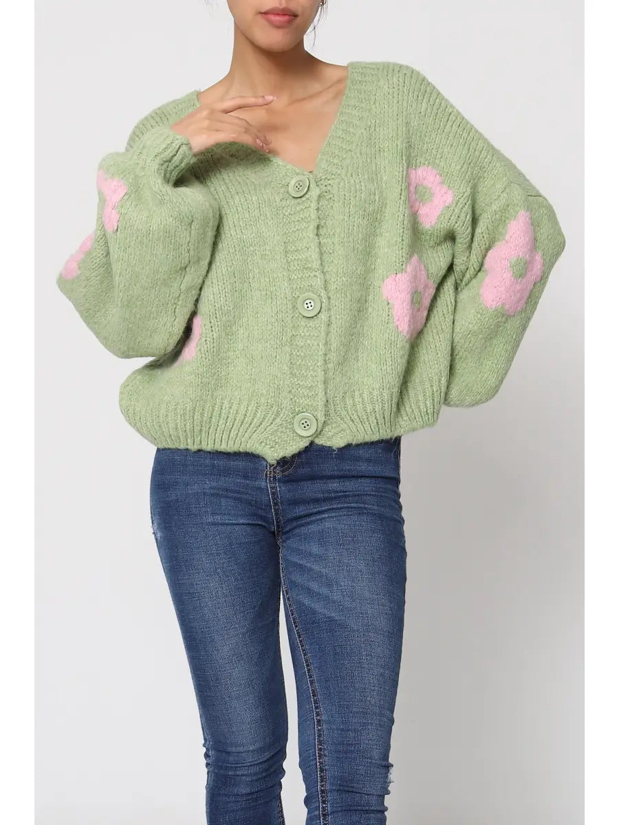 Flower Crop Sweater