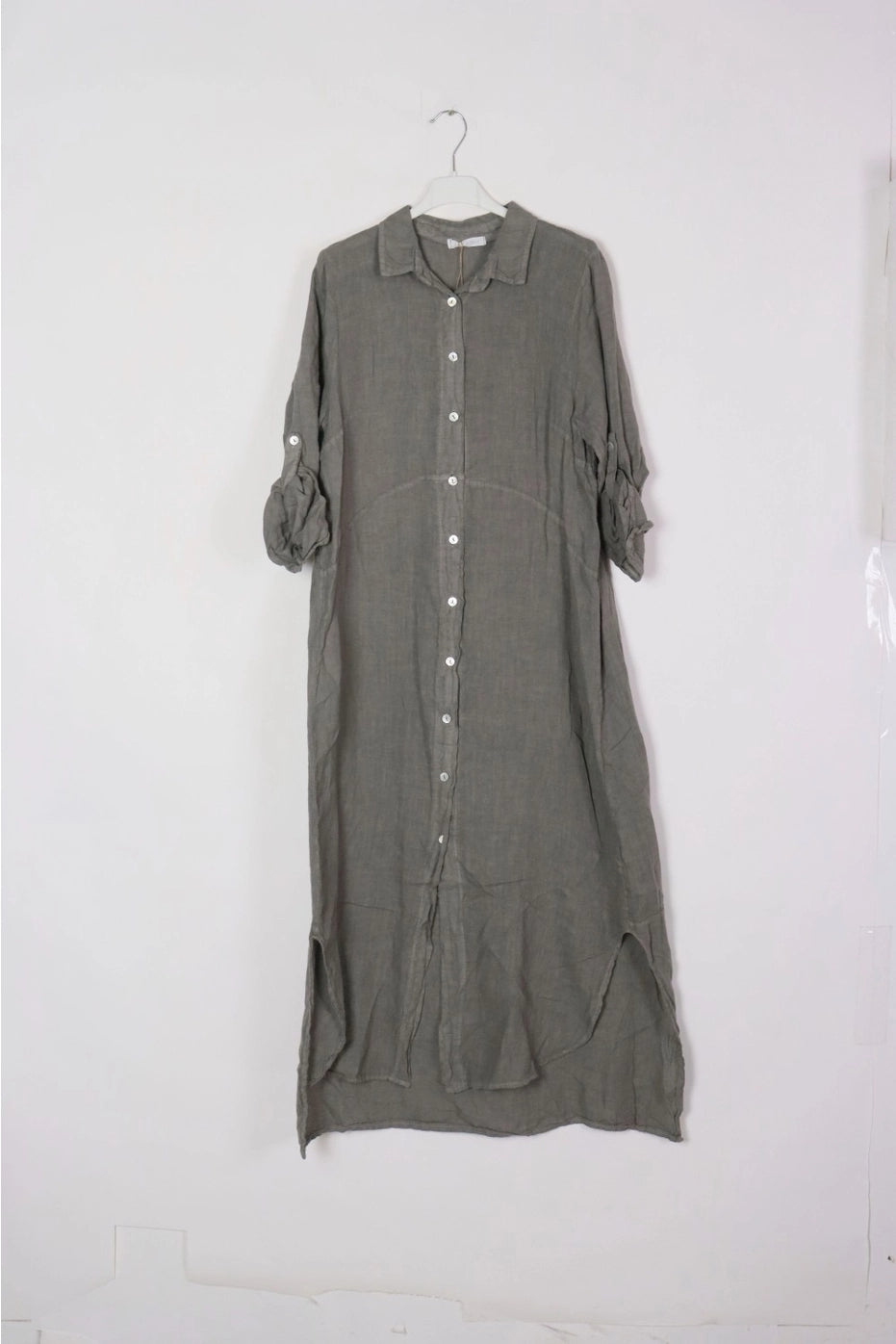 Linen Long Button Down Dress